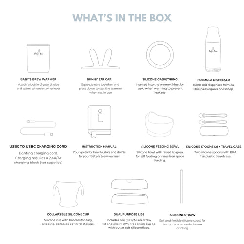 Baby Shower Bundle | Complete Silicone Baby Feeding Gift Set with Bottle Warmer, Bowls, Spoons & Snack Cups