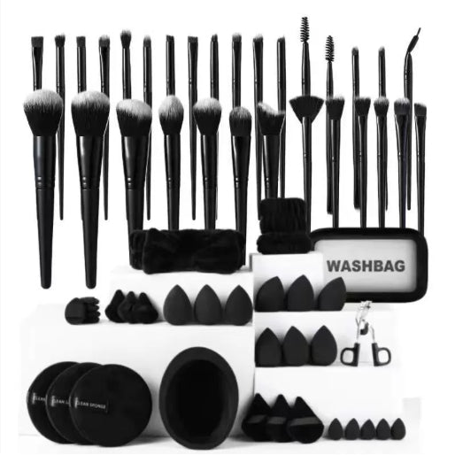 40-Piece Beauty Tools Makeup & Face Wash Set | Hydrophilic Non-Latex Sponge & Blender Kit