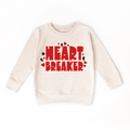 Heart Breaker Kids Crewneck Sweatshirt | Cozy Graphic Pullover for Kids