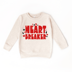 Heart Breaker Kids Crewneck Sweatshirt | Cozy Graphic Pullover for Kids