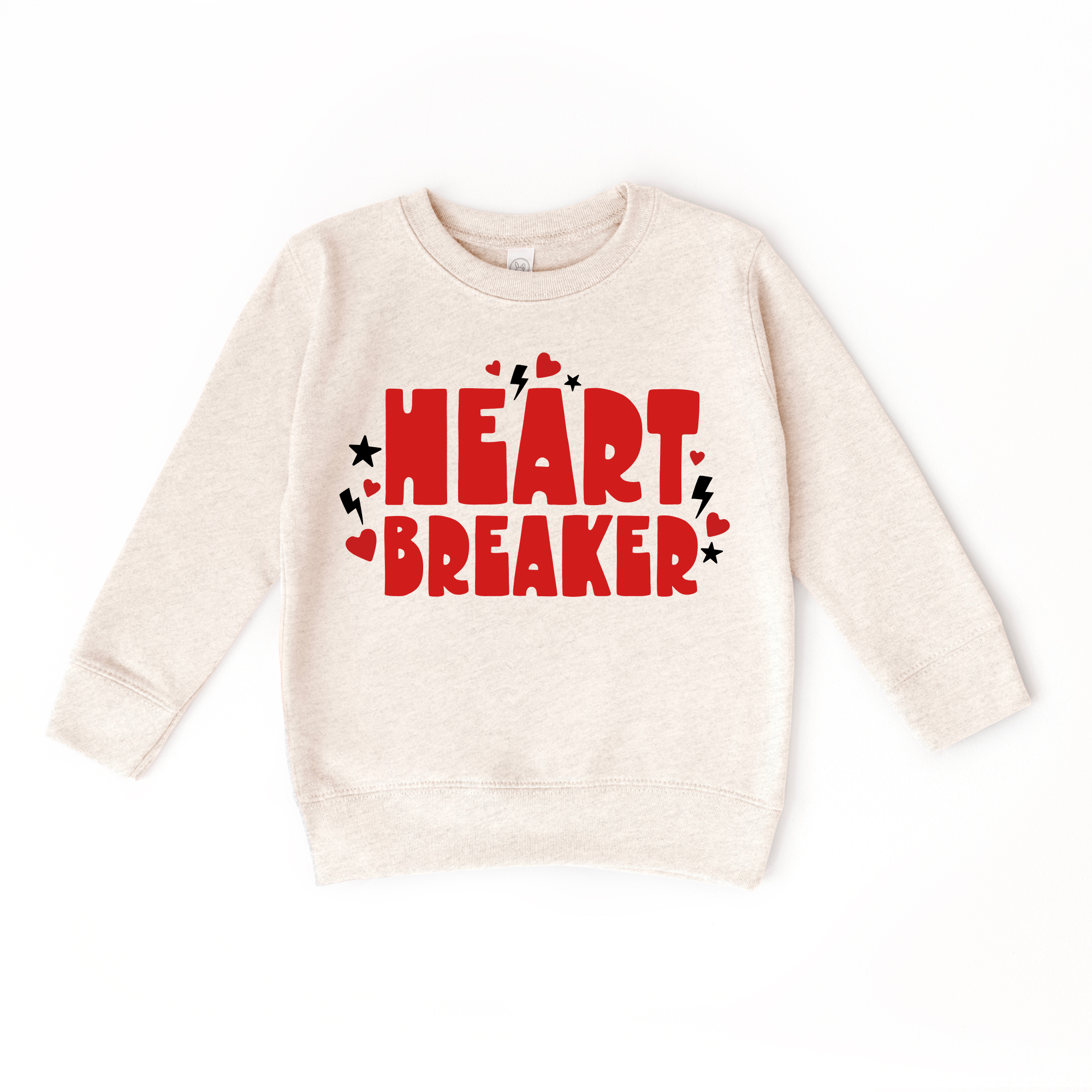 Heart Breaker Kids Crewneck Sweatshirt | Cozy Graphic Pullover for Kids
