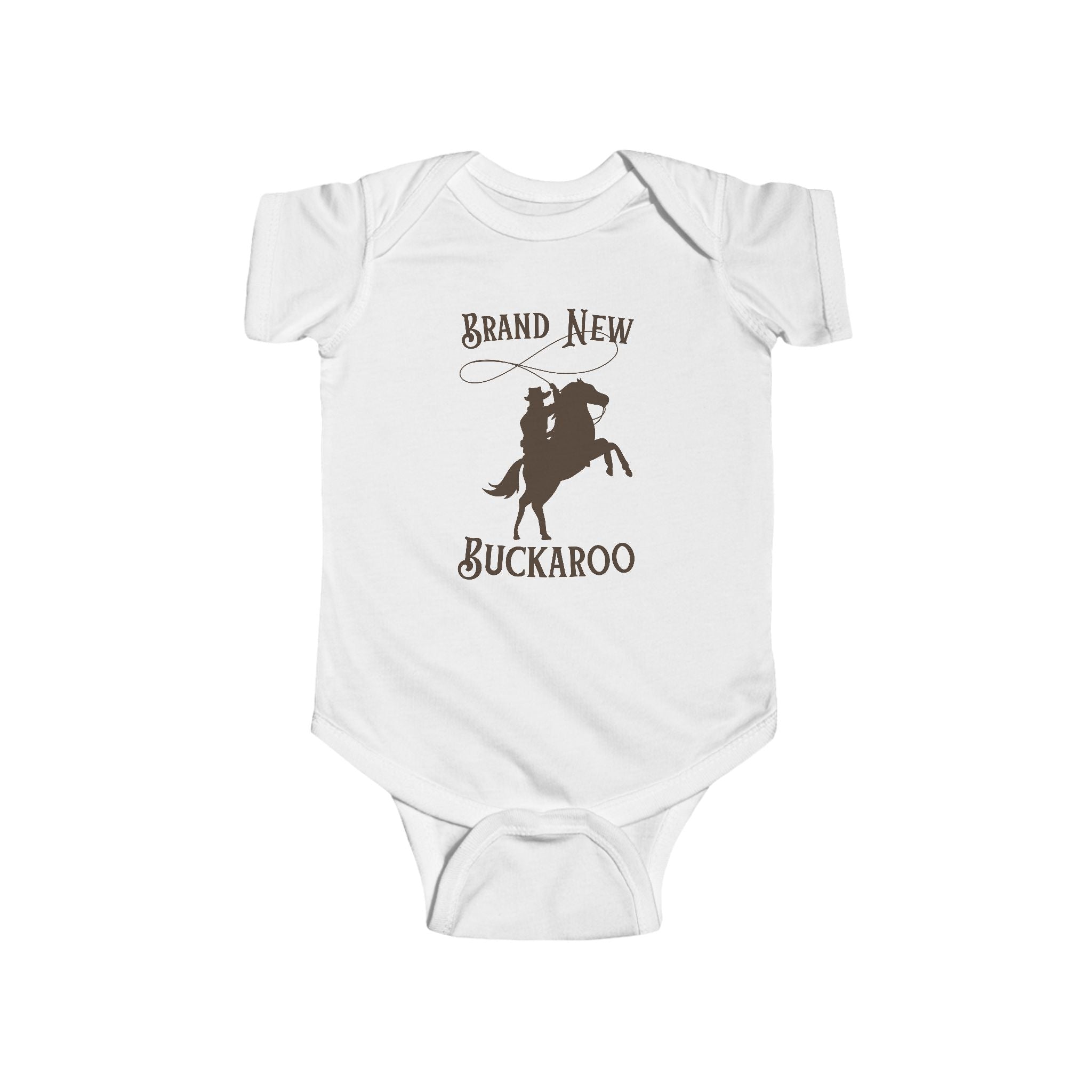 Brand New Buckaroo Baby Onesie – Western Cowboy Infant Bodysuit, Soft Cotton Newborn Outfit