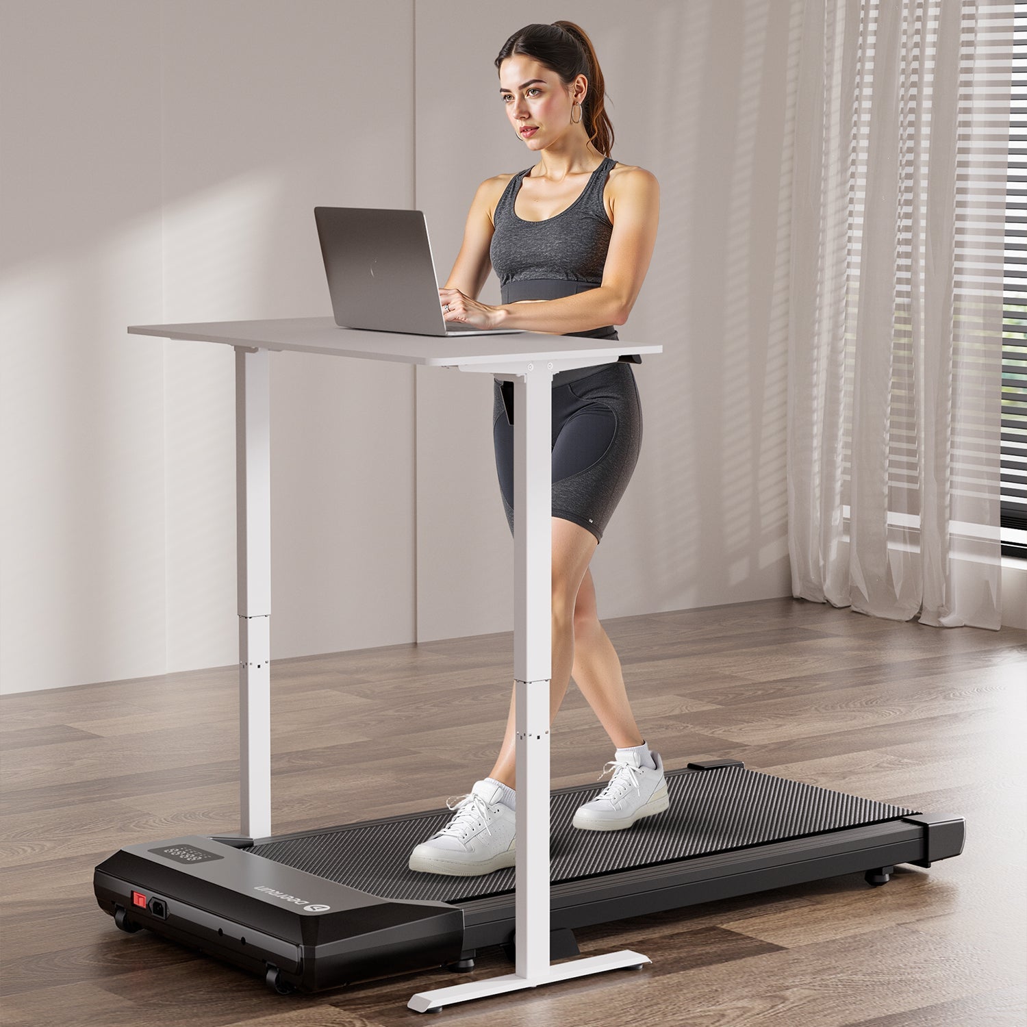 DeerRun Q2 Urban Smart Walking Pad with Incline | Under-Desk Treadmill with Remote Control