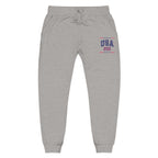 America 250 Sweatpants – Unisex Patriotic Fleece Joggers in White & Gray | USA Semiquincentennial 2026
