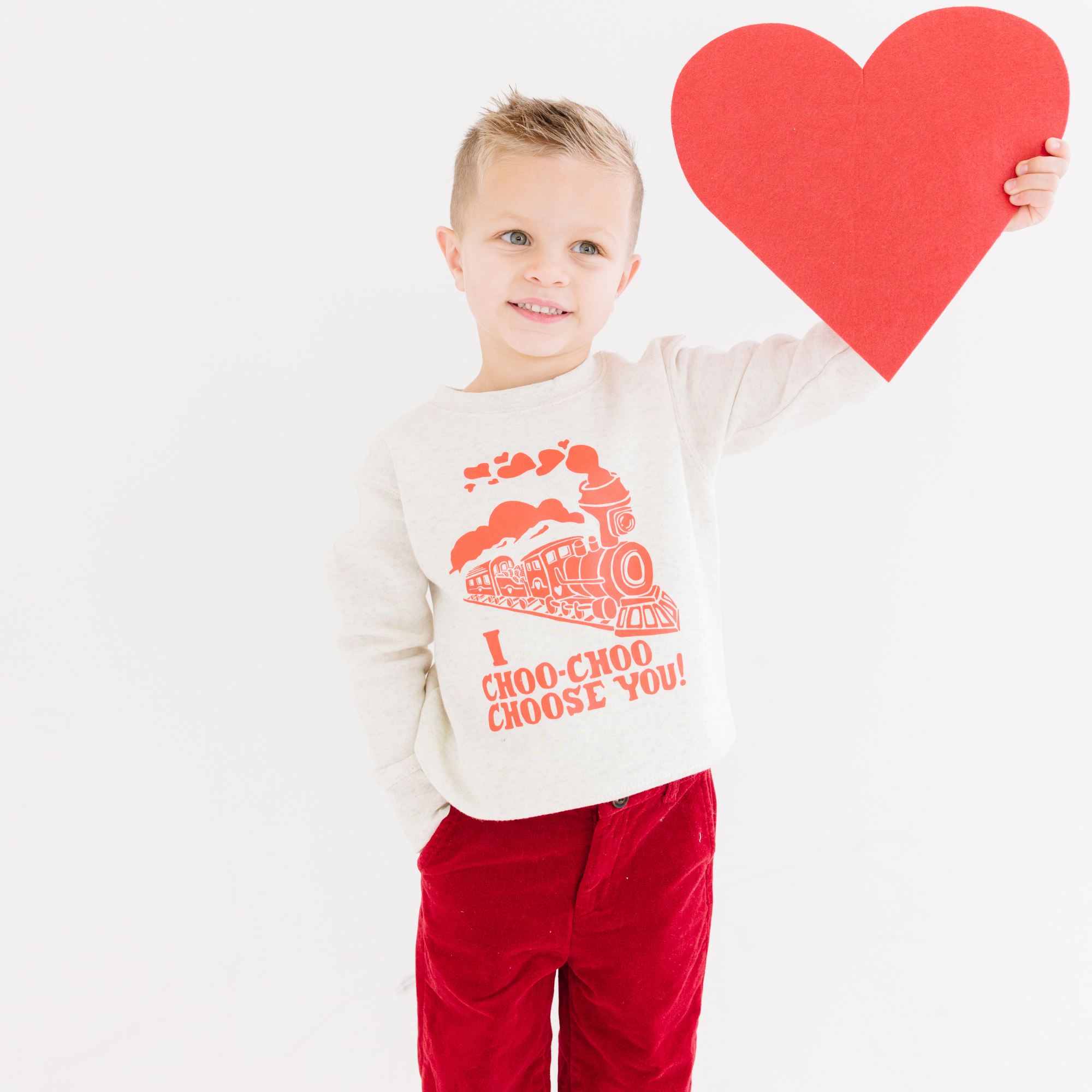 I Choo Choo Choose You Sweatshirt | Cute Valentine Graphic Fleece Crewneck