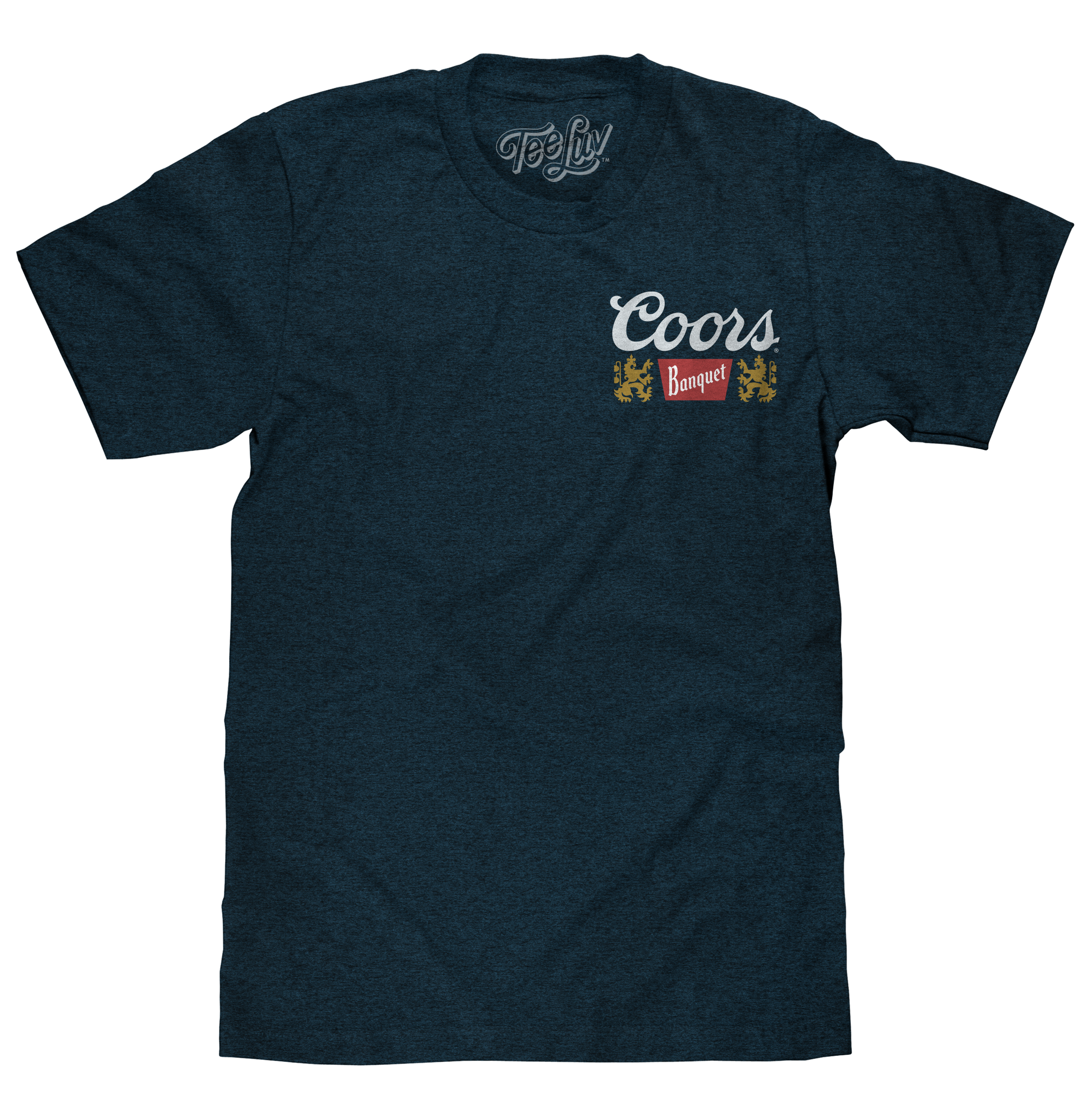 Coors Banquet Golden Colorado T-Shirt – Denim Black Heather Beer Tee with Front & Back Graphic