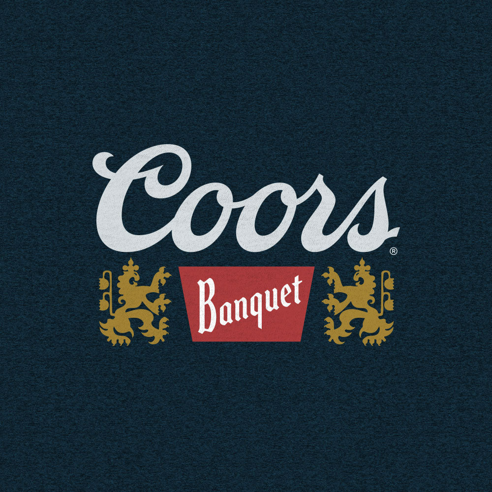 Coors Banquet Golden Colorado T-Shirt – Denim Black Heather Beer Tee with Front & Back Graphic