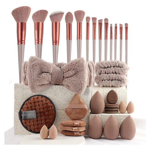 40-Piece Beauty Tools Makeup & Face Wash Set | Hydrophilic Non-Latex Sponge & Blender Kit