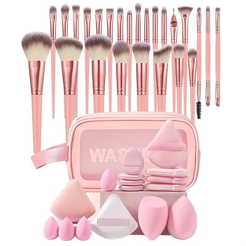 40-Piece Beauty Tools Makeup & Face Wash Set | Hydrophilic Non-Latex Sponge & Blender Kit