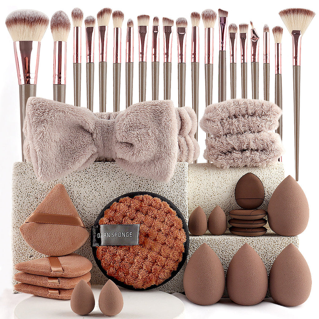 40-Piece Beauty Tools Makeup & Face Wash Set | Hydrophilic Non-Latex Sponge & Blender Kit