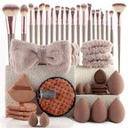 40-Piece Beauty Tools Makeup & Face Wash Set | Hydrophilic Non-Latex Sponge & Blender Kit