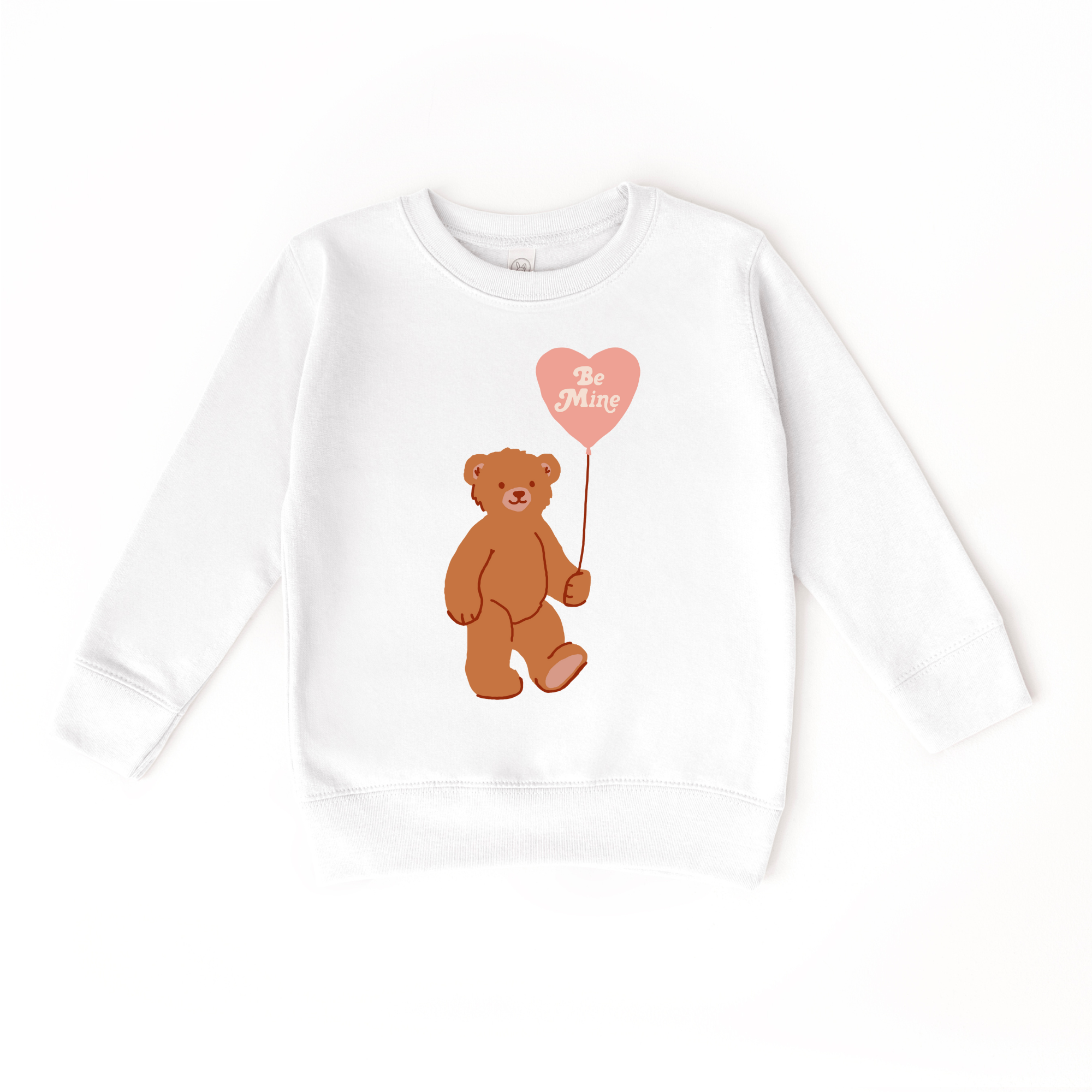Be Mine Bear Sweater – Cute Valentine’s Day Crewneck Sweatshirt for Kids, Soft Fleece Pullover