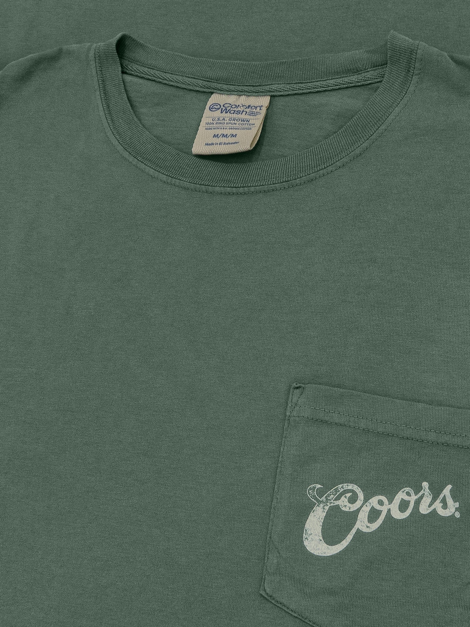 Coors Banquet Rodeo Horse T-Shirt – Cypress Green | Vintage Beer Front Pocket Tee
