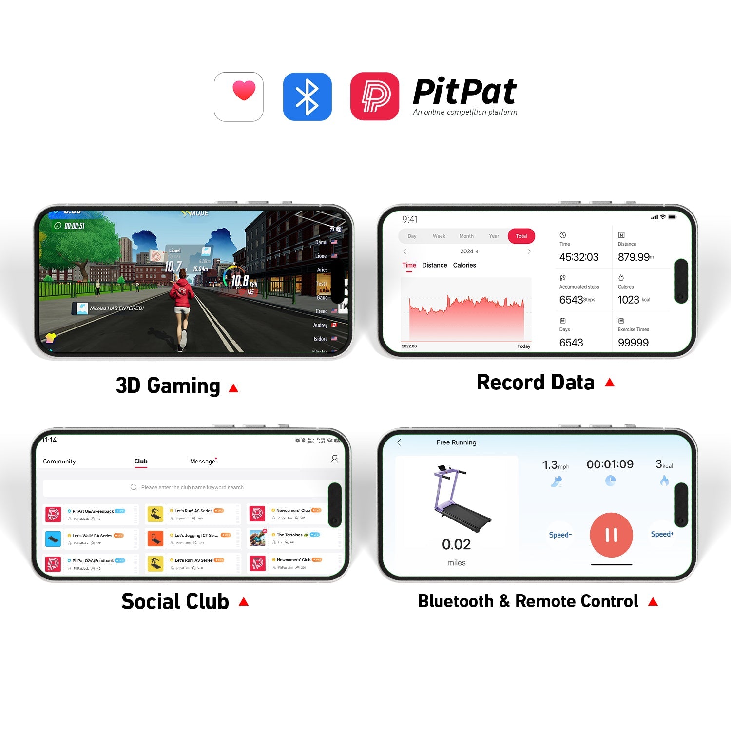 DeerRun Q2 Urban Smart Walking Pad with Incline | Under-Desk Treadmill with Remote Control