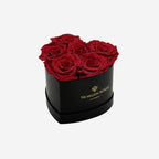 Baby Heart Black Box with Red Preserved Roses | Mini Luxury Rose Gift for Valentine’s Day & Anniversaries