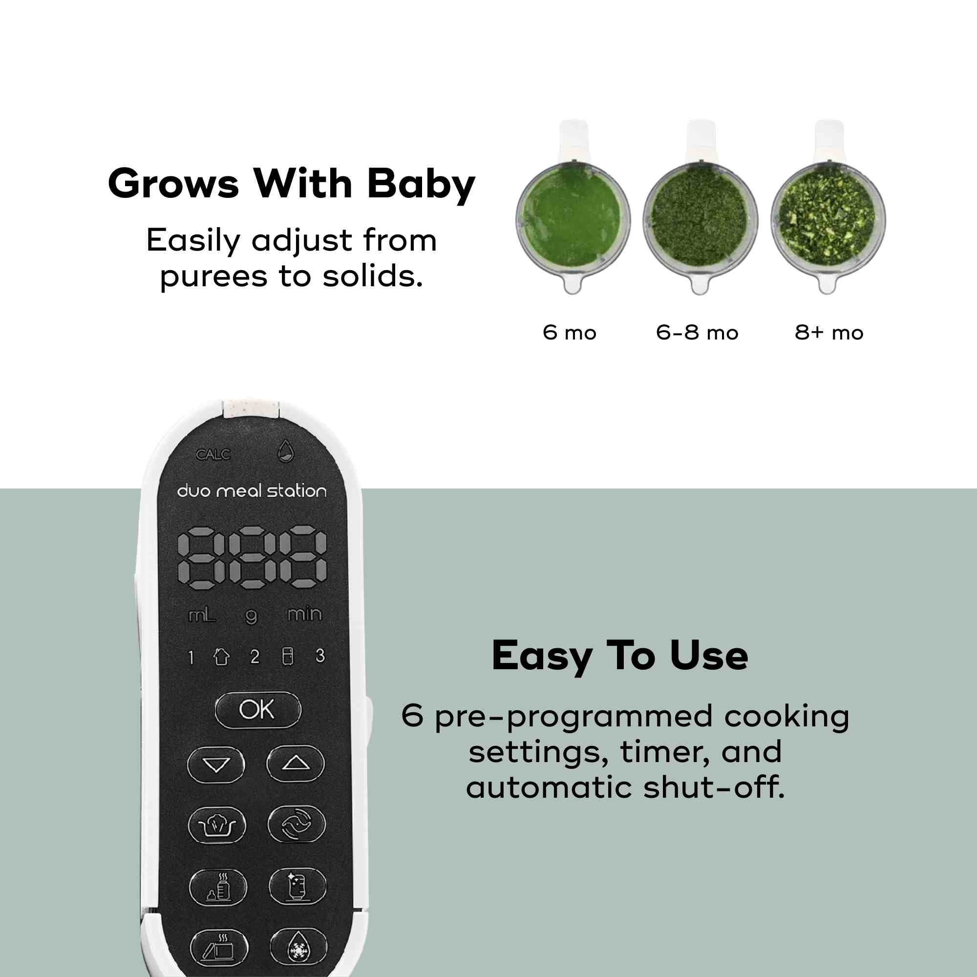 Babymoov Duo Meal Station Baby Food Maker | 6-in-1 Steamer, Blender & Homemade Baby Food System