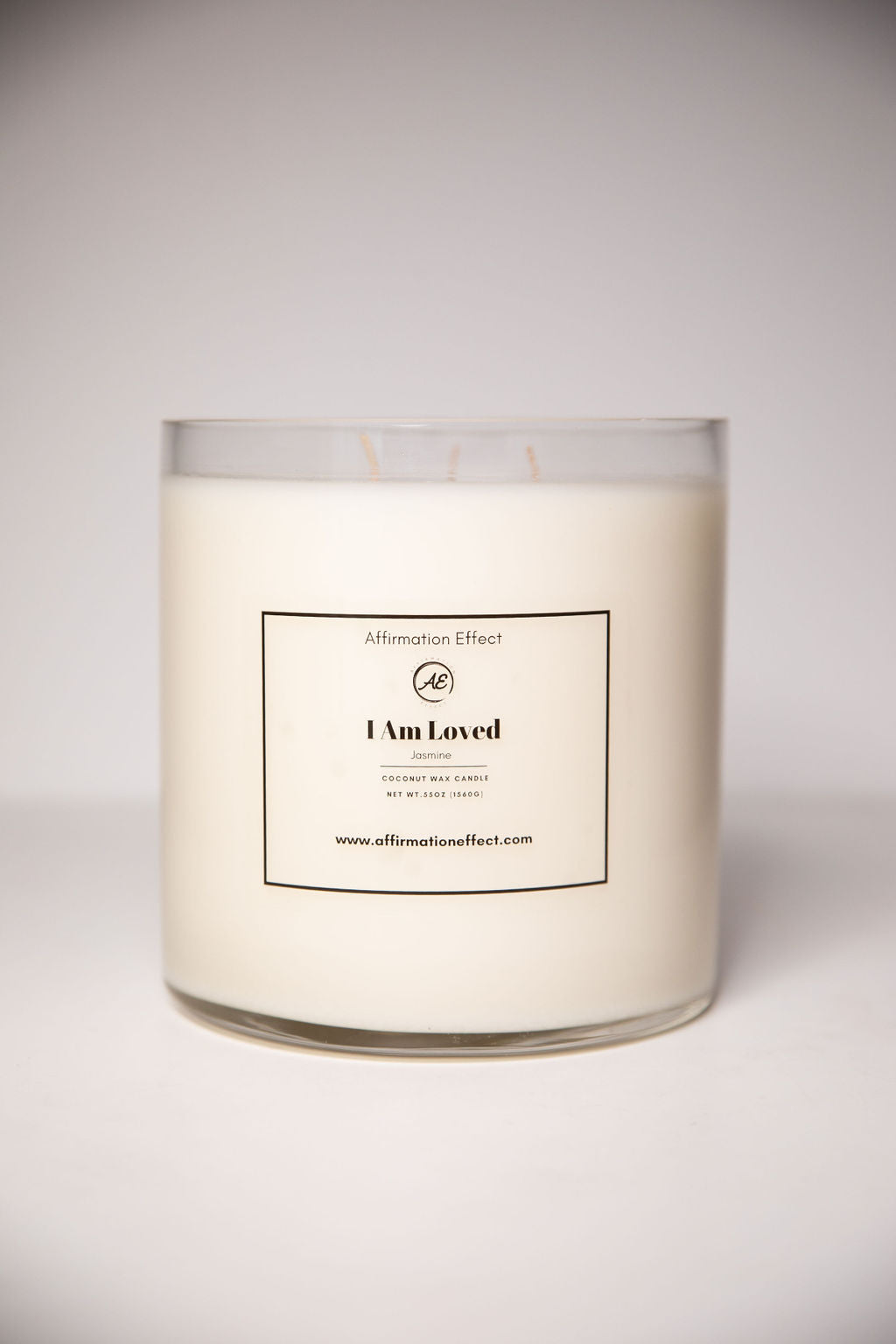 “I Am Loved” Jasmine Affirmation Candle – 17.5 oz Coconut Wax Self-Care Candle, Relaxing Floral Scent