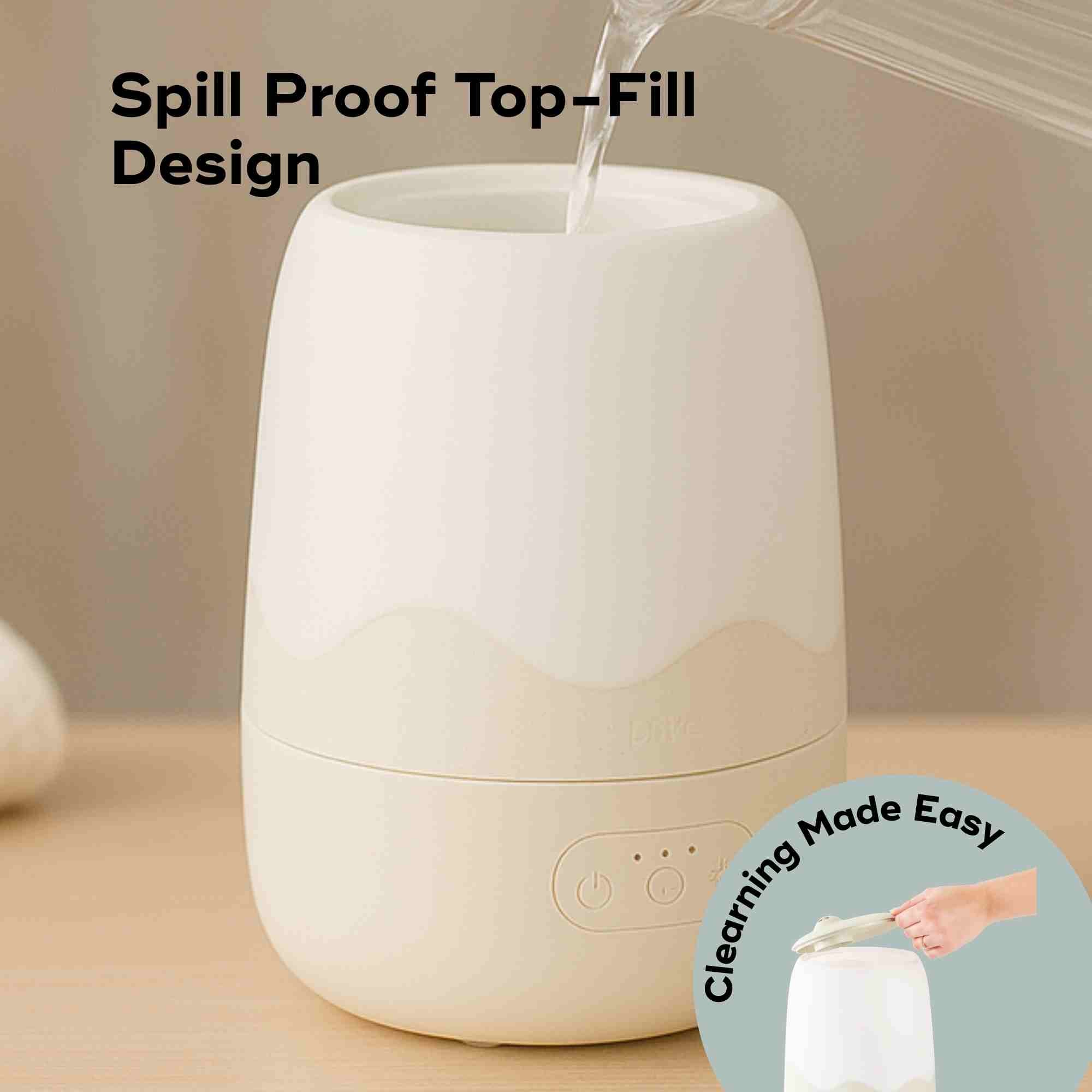 Babymoov Wave 3-in-1 Cool Mist Baby Humidifier | Nightlight & Essential Oil Diffuser