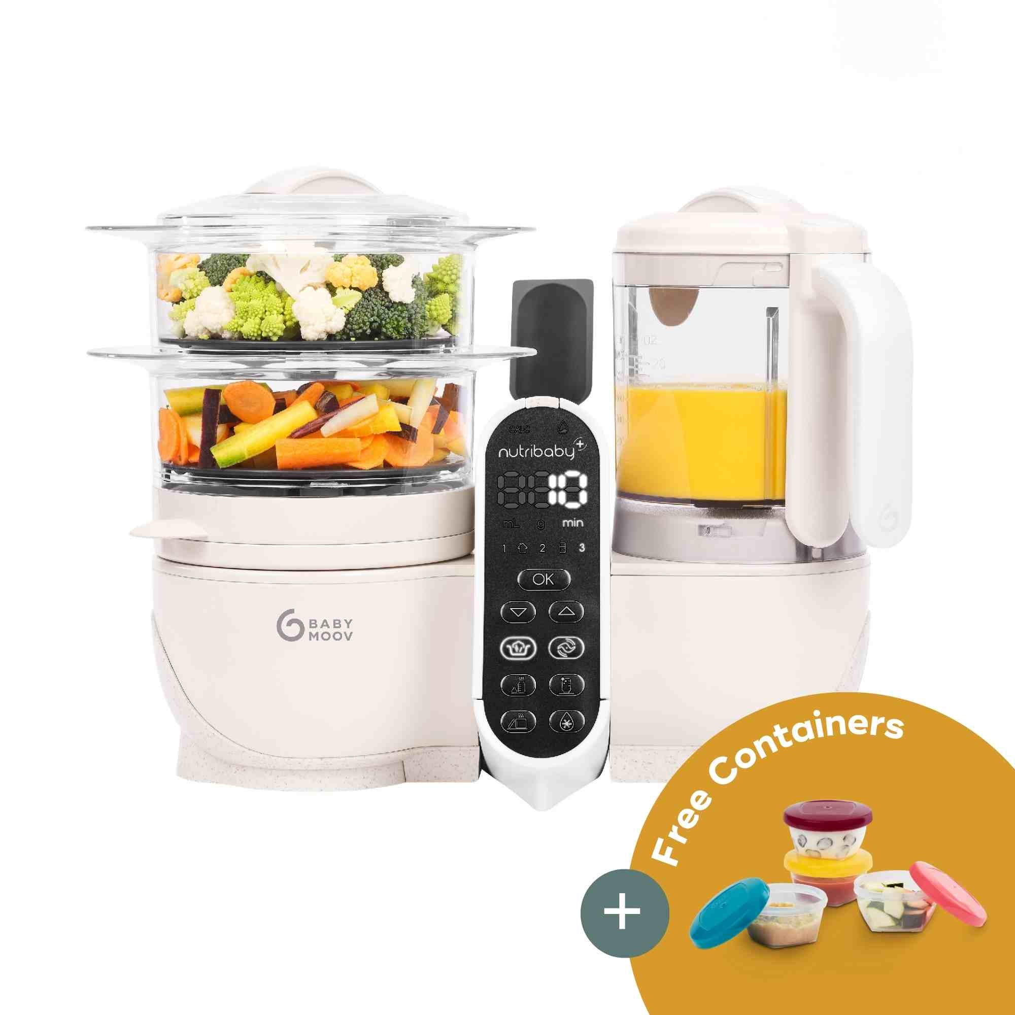 Babymoov Duo Meal Station Baby Food Maker | 6-in-1 Steamer, Blender & Homemade Baby Food System
