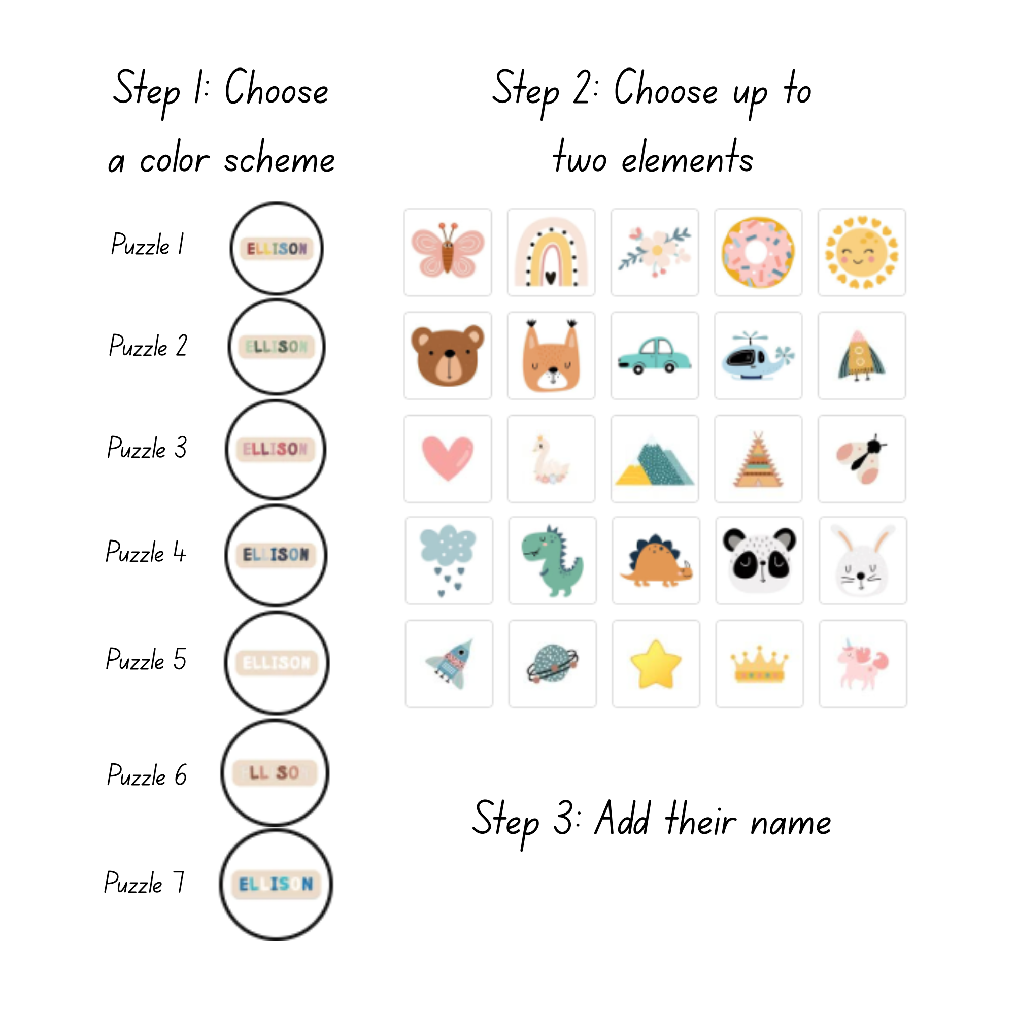 Personalized Baby Name Puzzle – Eco‑Friendly Wooden Toddler Toy & Nursery Keepsake