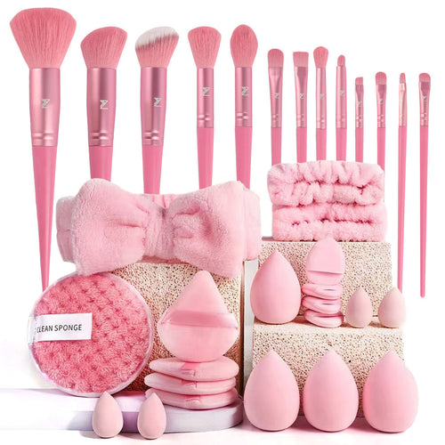 40-Piece Beauty Tools Makeup & Face Wash Set | Hydrophilic Non-Latex Sponge & Blender Kit