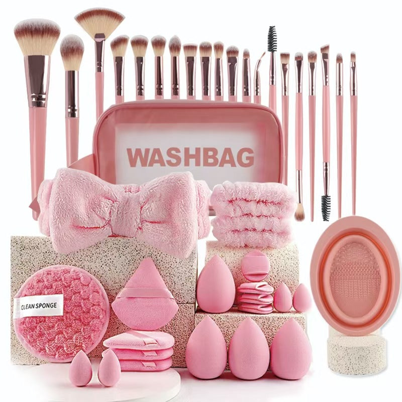 40-Piece Beauty Tools Makeup & Face Wash Set | Hydrophilic Non-Latex Sponge & Blender Kit