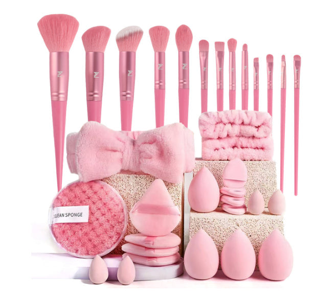40-Piece Beauty Tools Makeup & Face Wash Set | Hydrophilic Non-Latex Sponge & Blender Kit